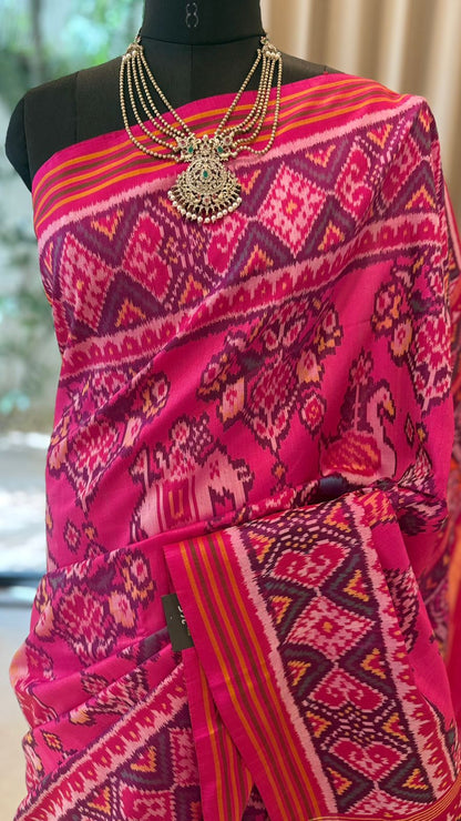 Peacock Ikat Saree