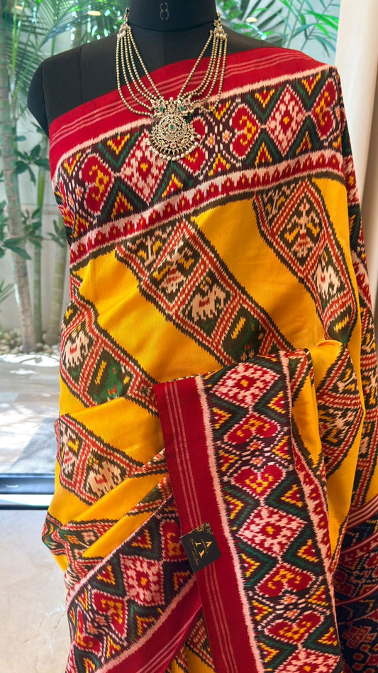 Royal Mustard Ikat Saree