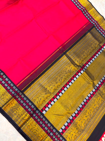 Rani Pink Kanjivaram Silk Saree