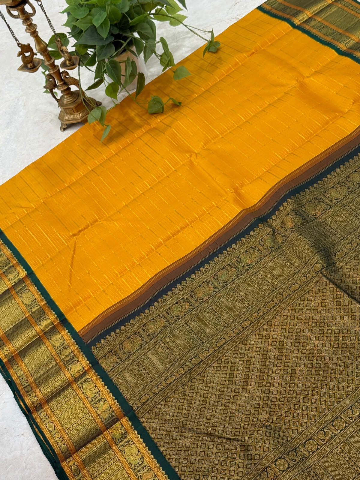 Turmeric Gold Kanjivaram Saree
