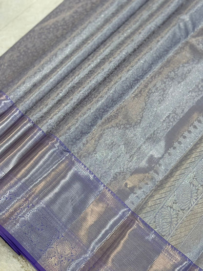 Lavender Floral Jaal Kanjivaram Saree