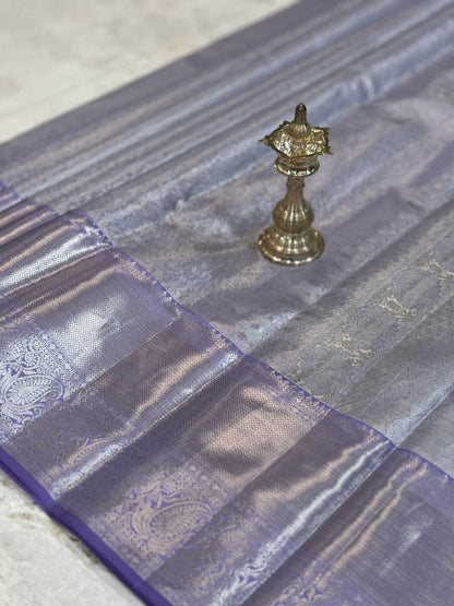 Lavender Floral Jaal Kanjivaram Saree