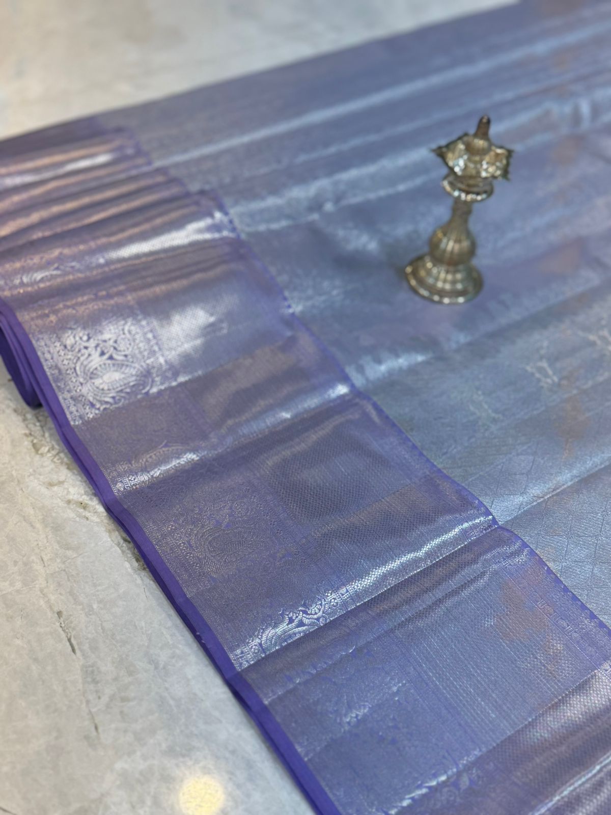 Lavender Floral Jaal Kanjivaram Saree