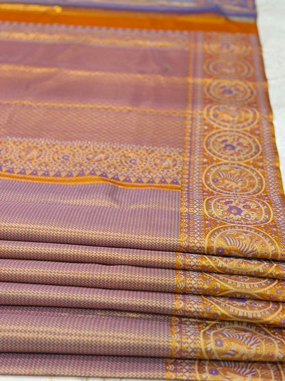 Lavender Gold Zari Kanjivaram