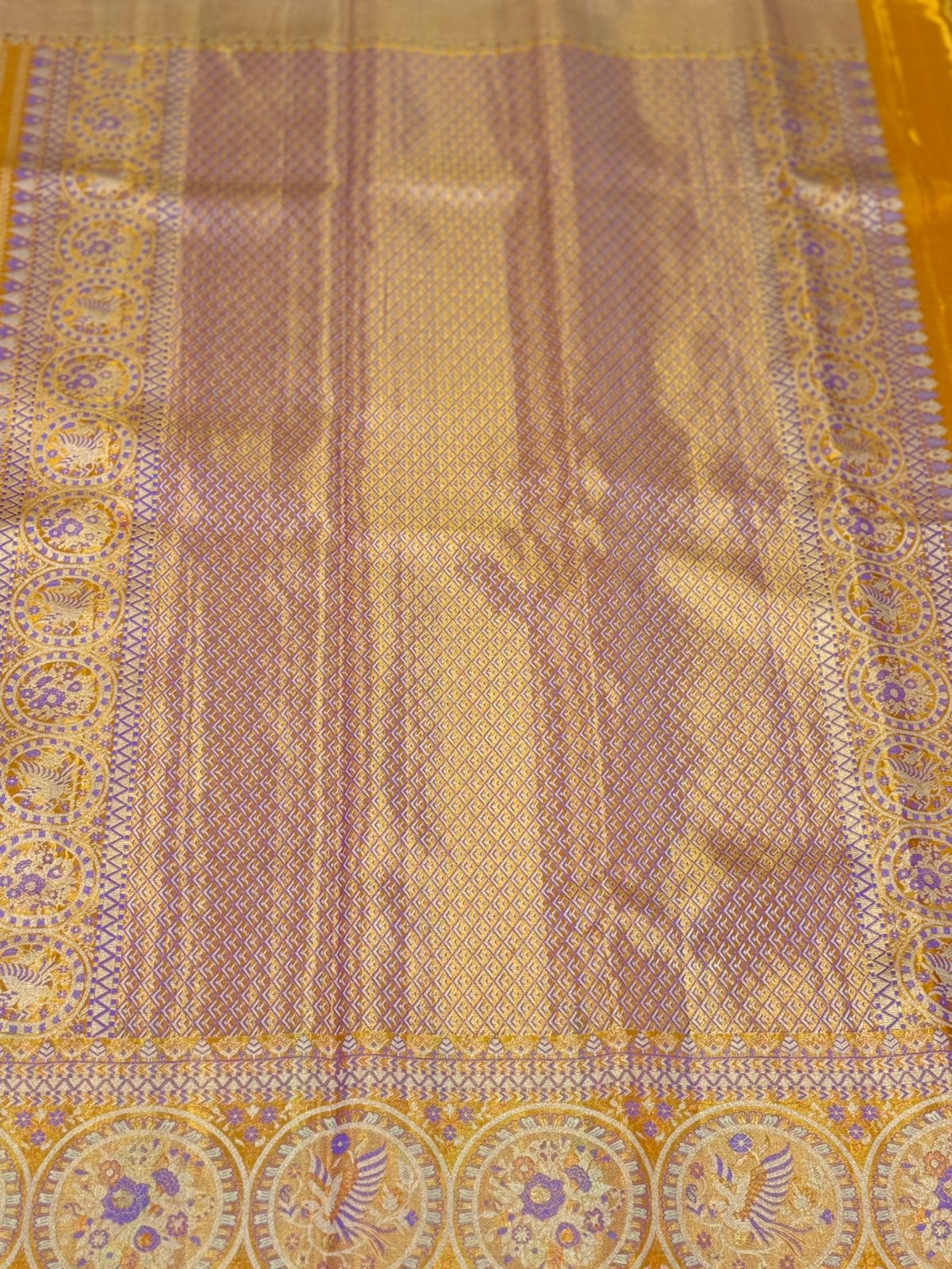 Lavender Gold Zari Kanjivaram