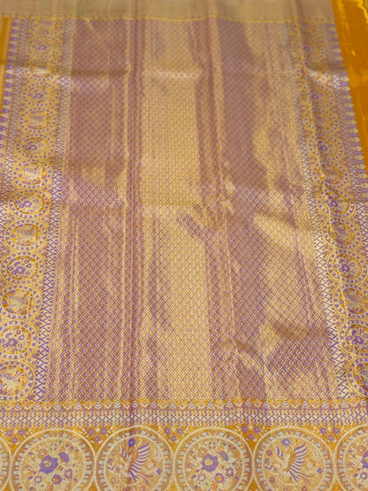 Lavender Gold Zari Kanjivaram