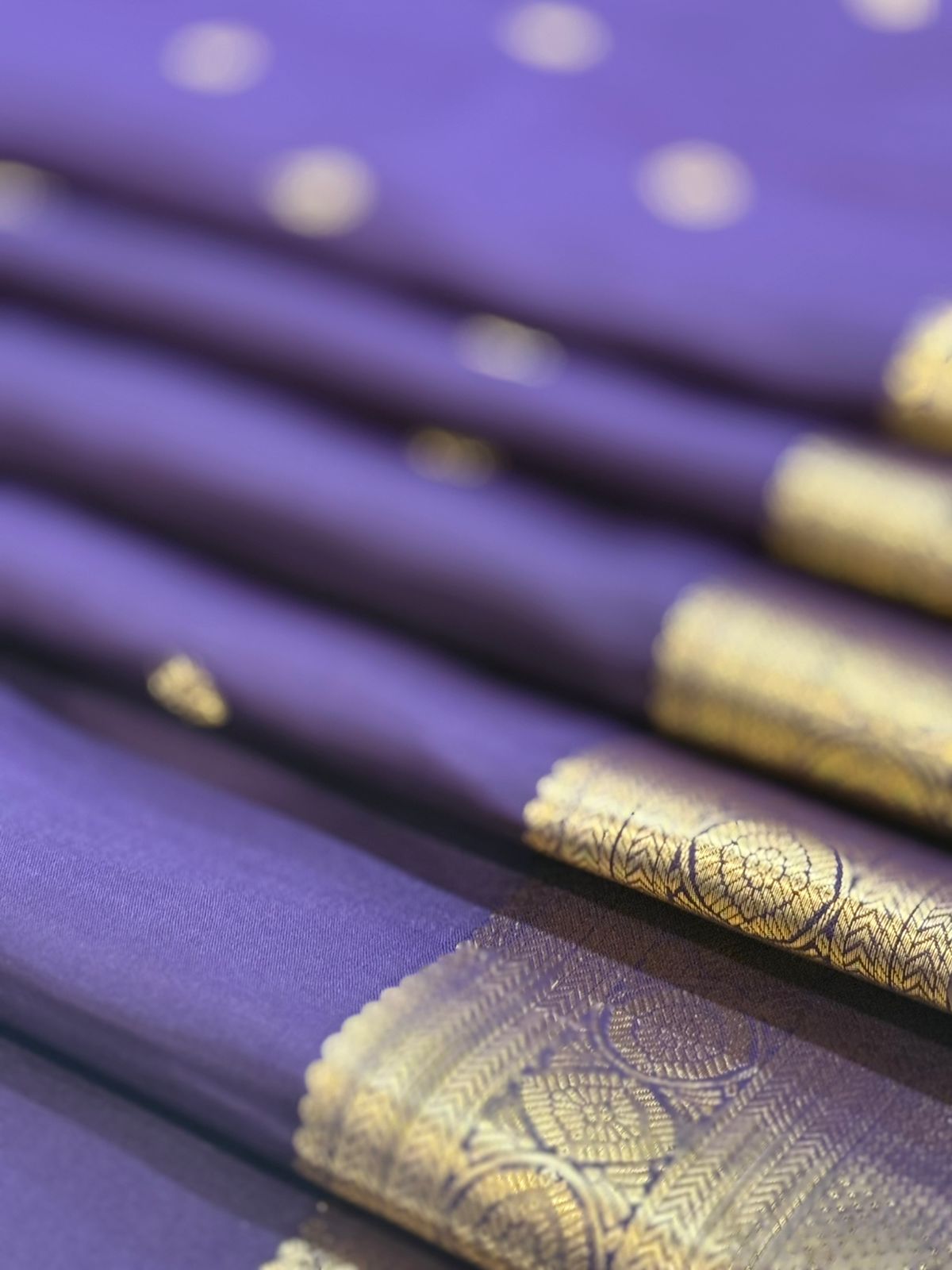 Grape Violet Golden Zari Kanjivaram