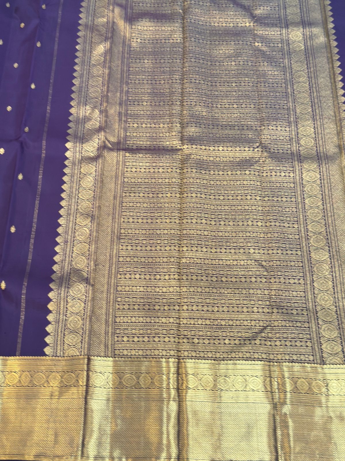 Grape Violet Golden Zari Kanjivaram