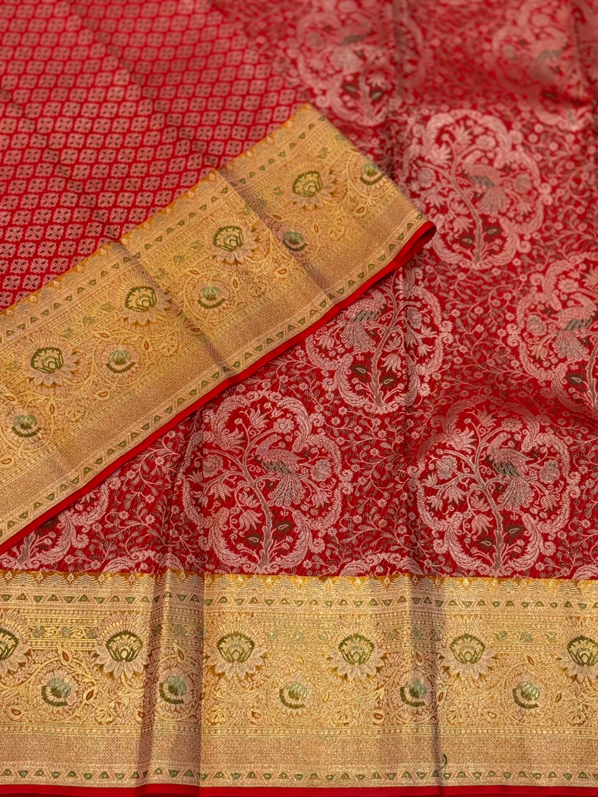 Grand Red Kanjivaram Bridal Saree