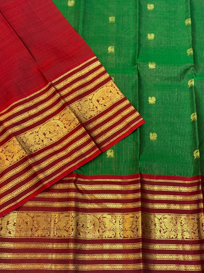 Green Handwoven Pure Silk Kanjivaram
