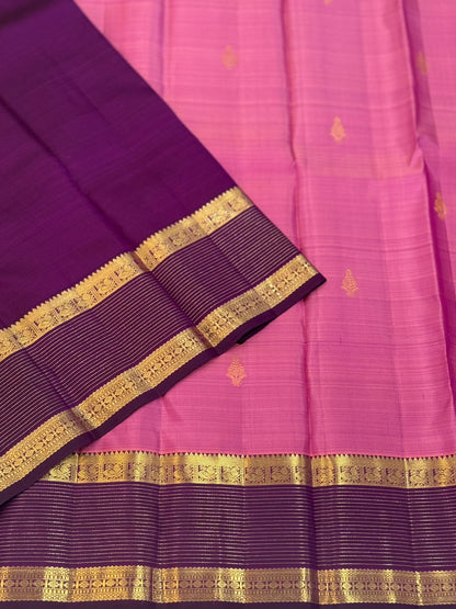 Soft Pink Purple Kanjivaram Saree