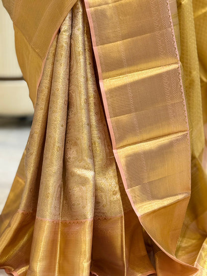 Peach Pink Full Zariwork