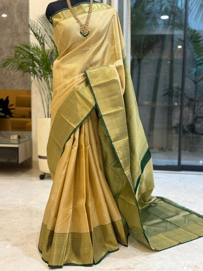 Exquisite Peach & Green Handwoven