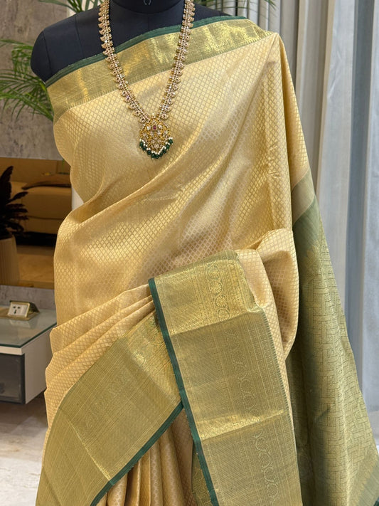 Exquisite Peach & Green Handwoven