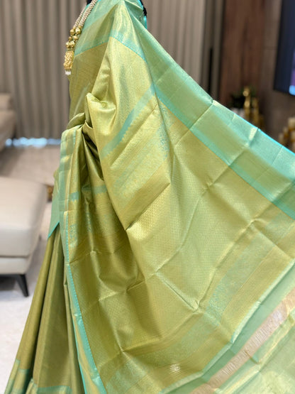 Teal Diagonal Stripe Golden