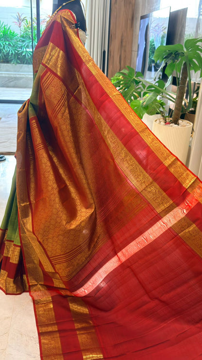 Olive Royale Handwoven Kanjivaram