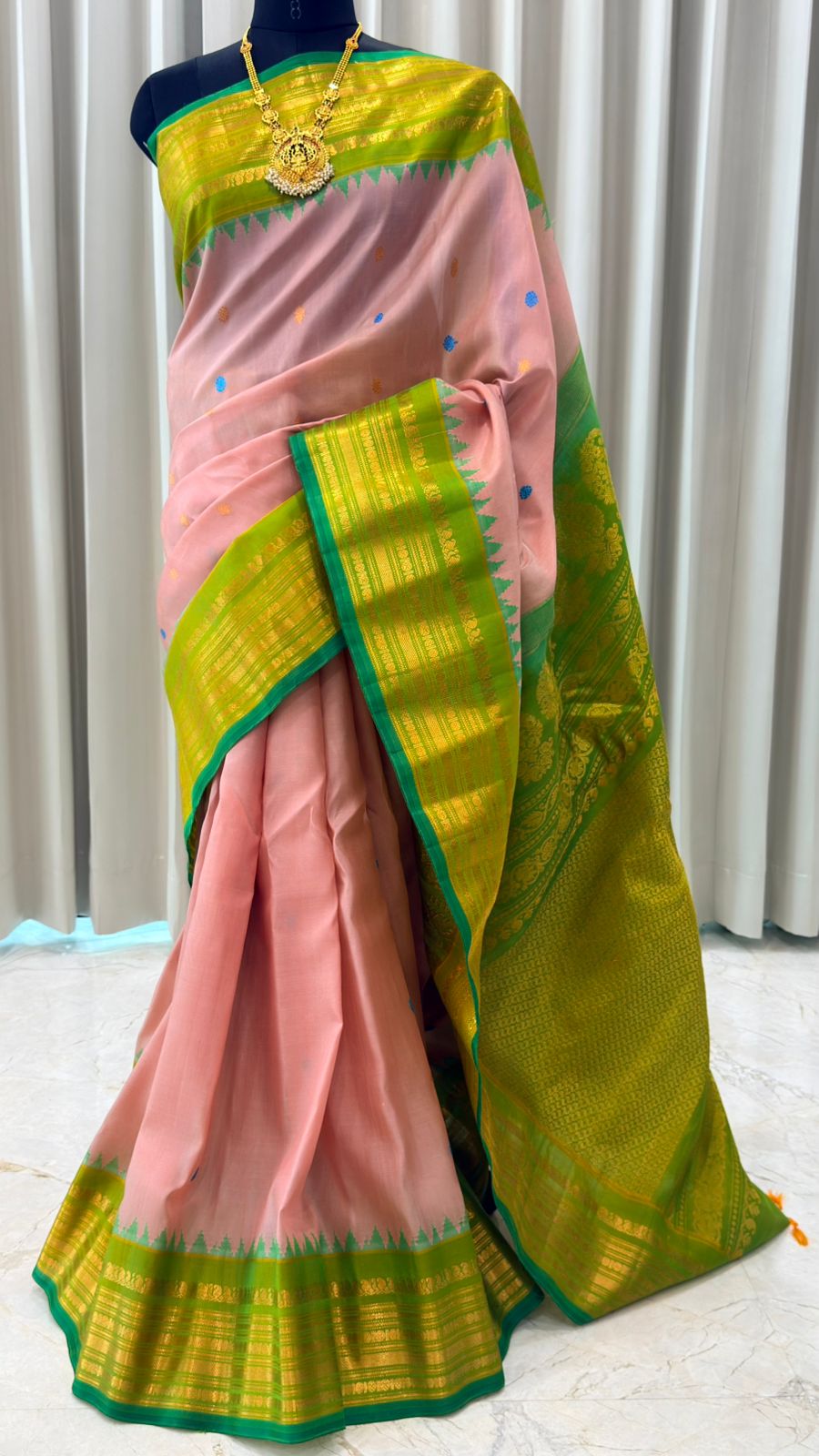 Regal Blush Gadwal Silk