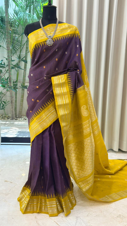 Deep Purple Gadwal Silk