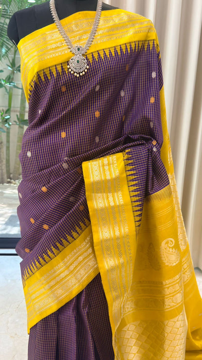 Deep Purple Gadwal Silk