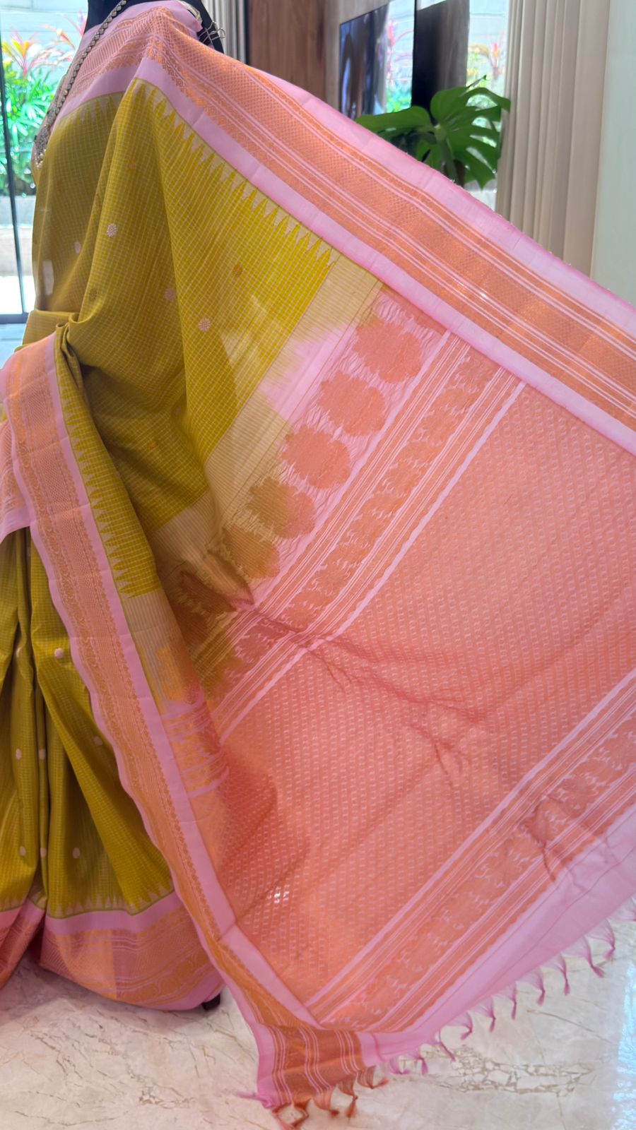 Mustard Gadwal Silk