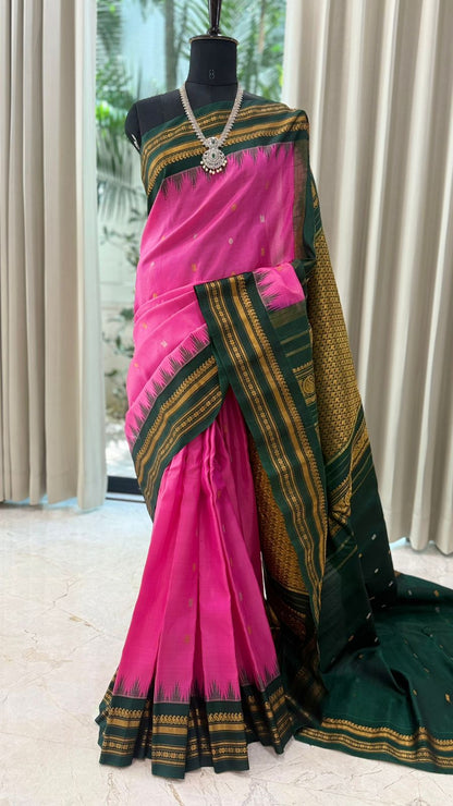 Pink Gadwal Silk