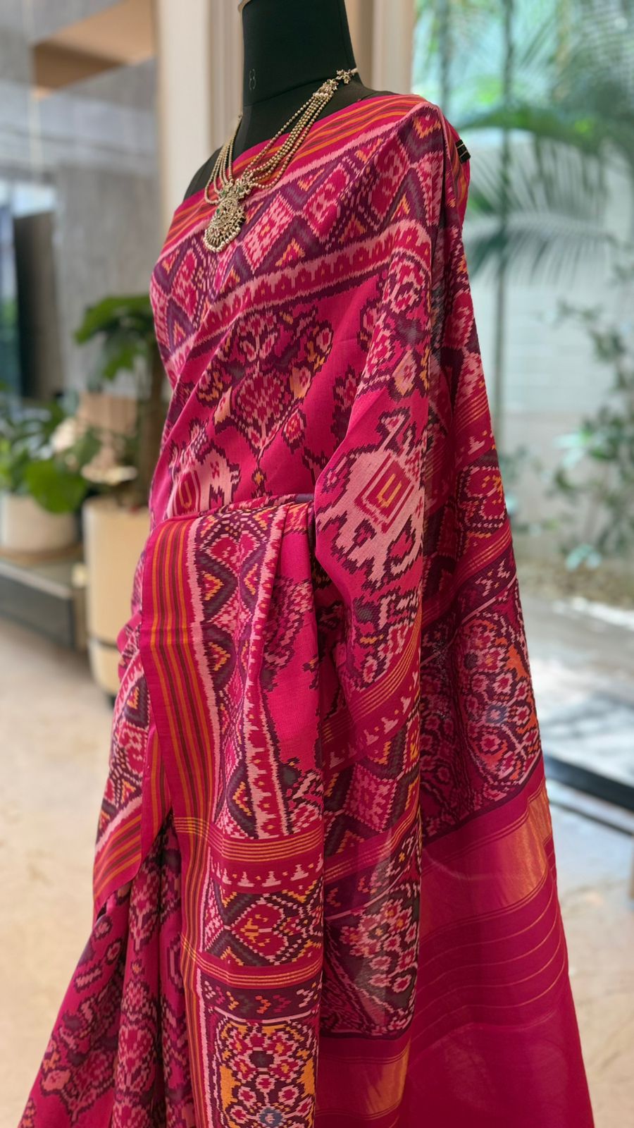 Peacock Ikat Saree