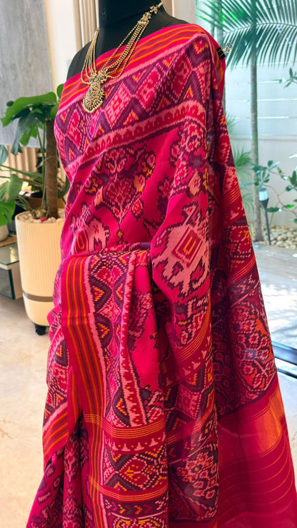 Peacock Ikat Saree