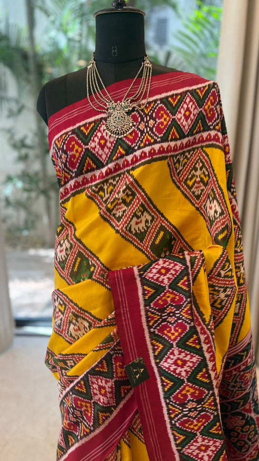 Royal Mustard Ikat Saree