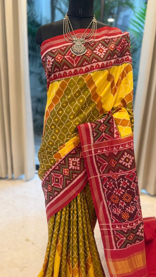 Yellow Ikat Saree