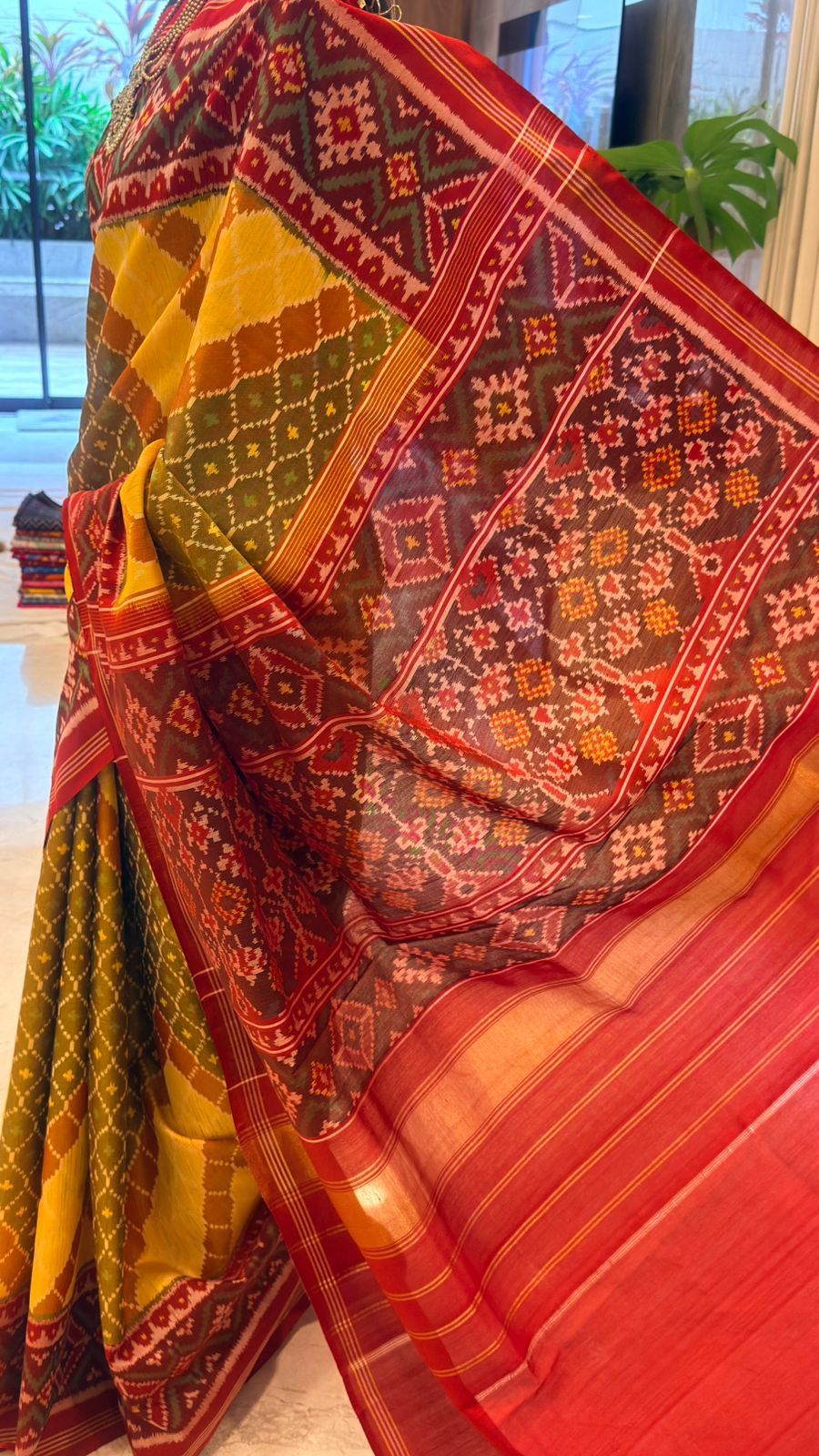 Yellow Ikat Saree