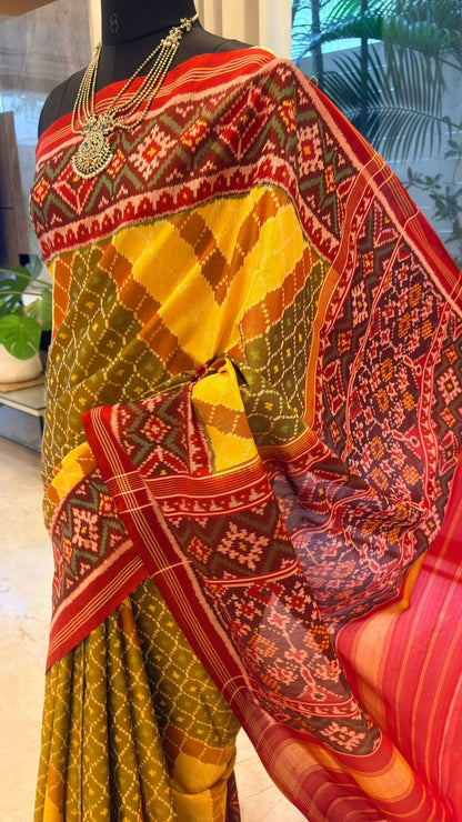 Yellow Ikat Saree