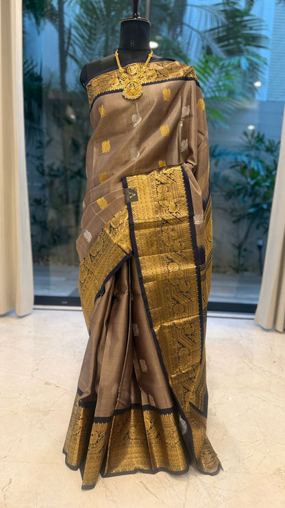 Gold Gadwal Silk Saree