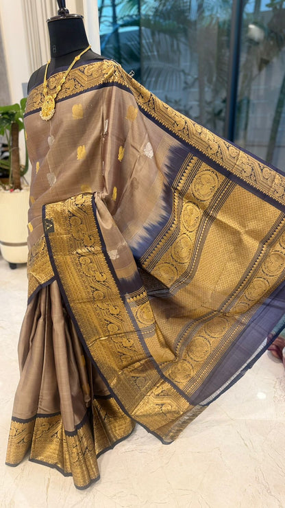 Gold Gadwal Silk Saree
