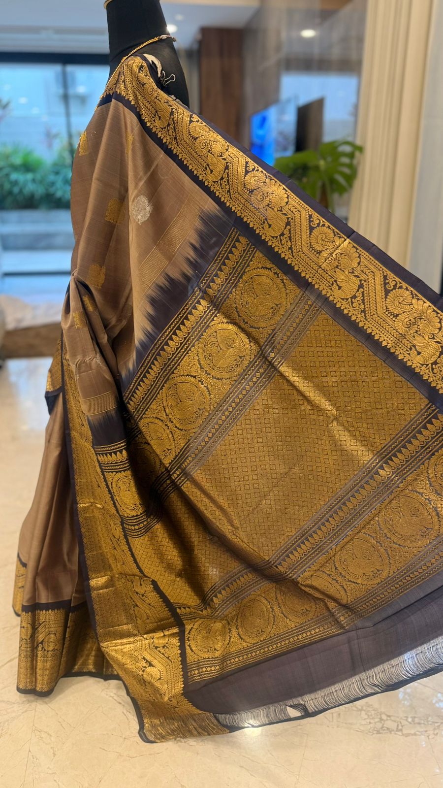 Gold Gadwal Silk Saree