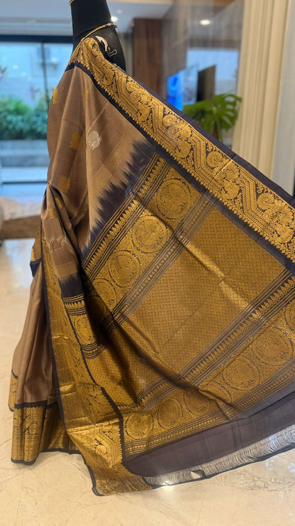Gold Gadwal Silk Saree
