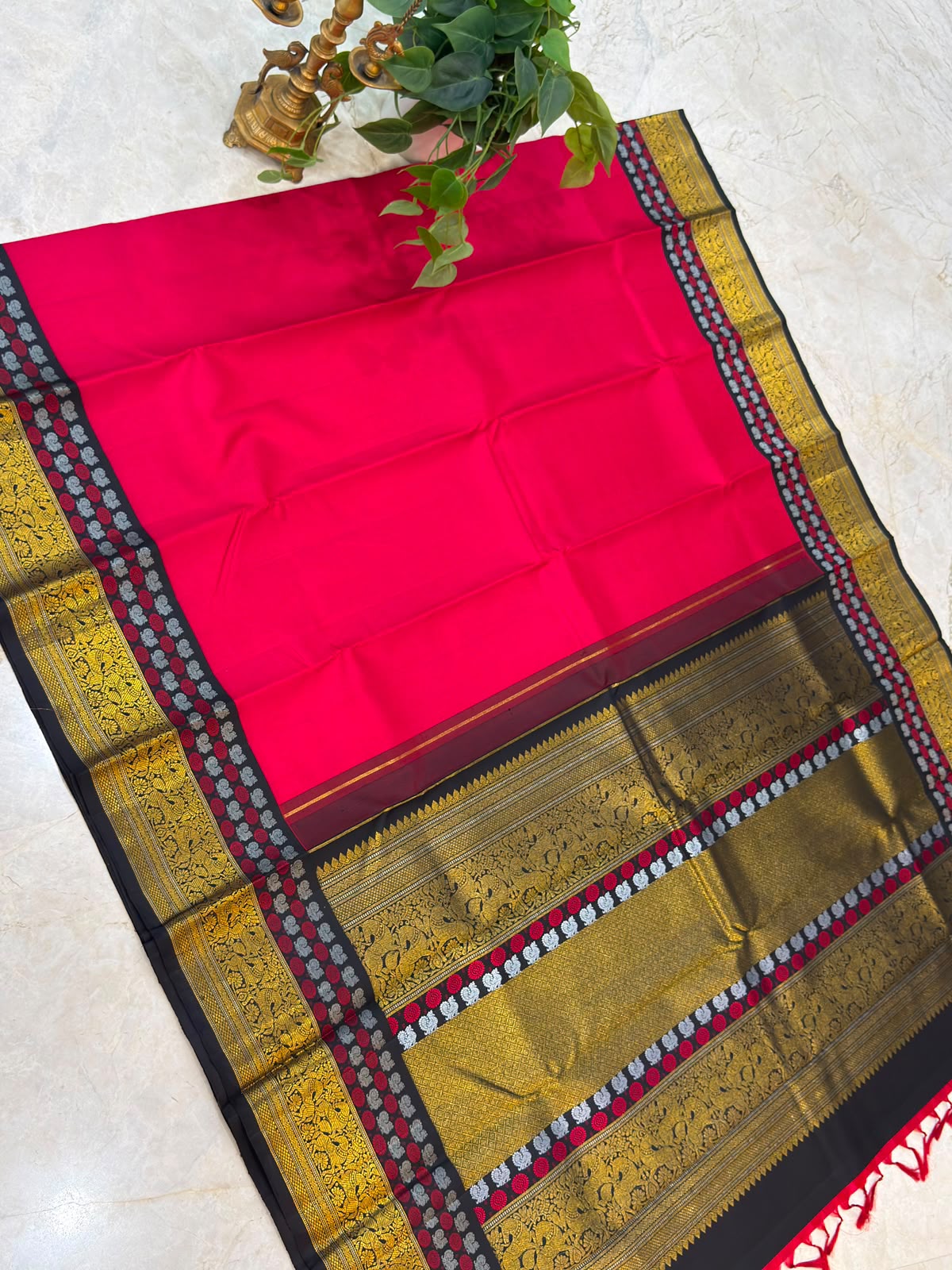 Rani Pink Kanjivaram Silk Saree