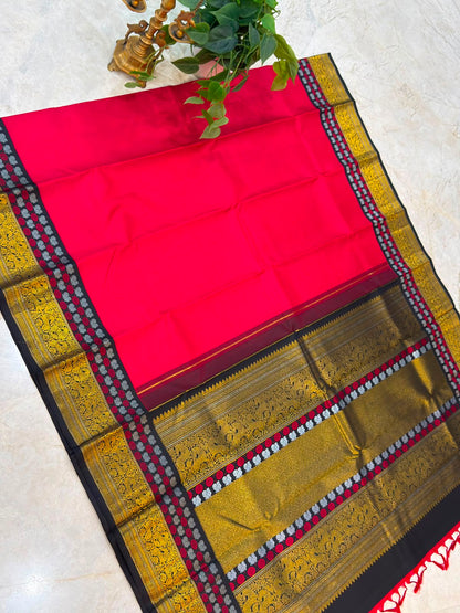 Rani Pink Kanjivaram Silk Saree