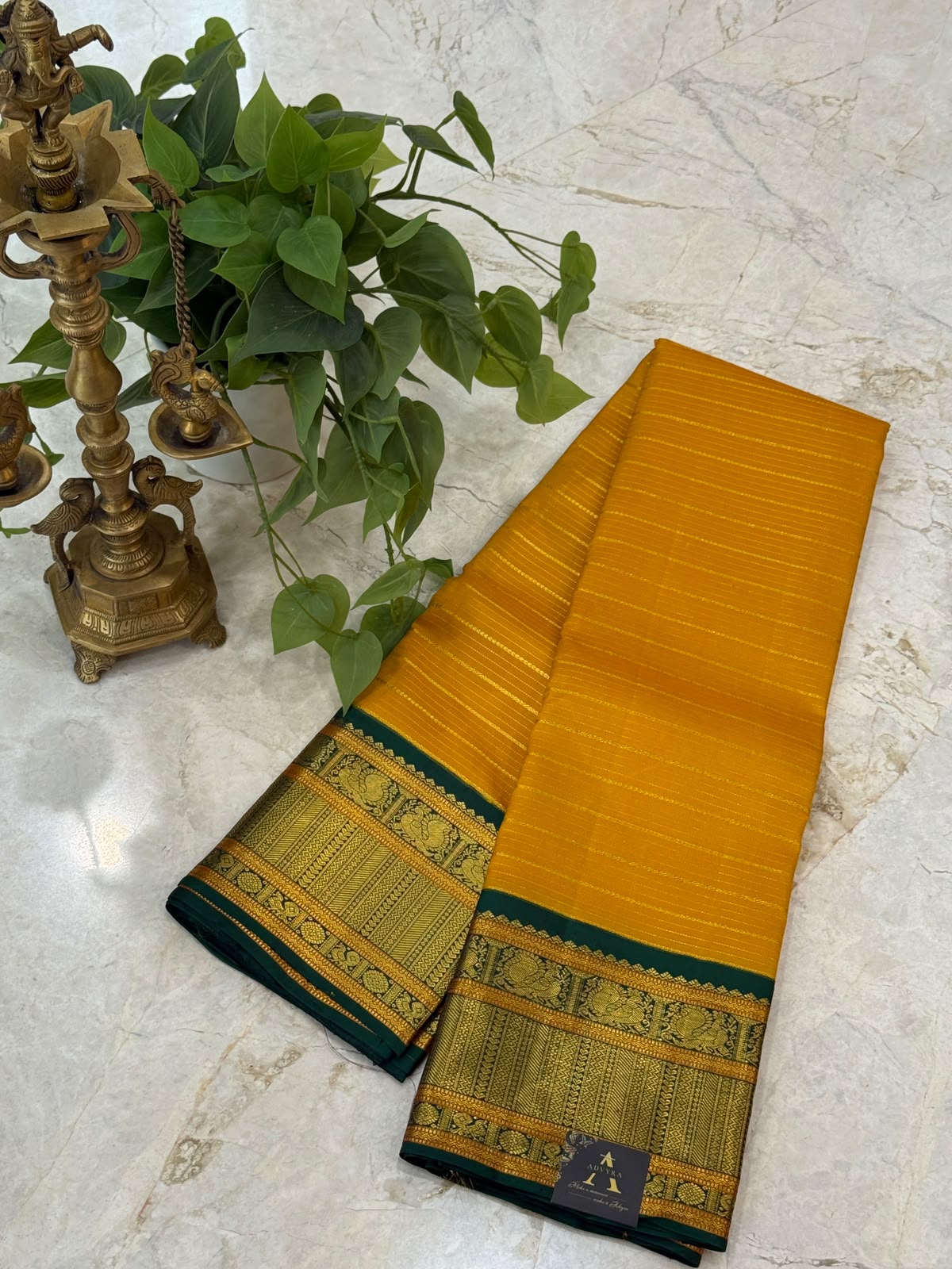 Turmeric Gold Kanjivaram Saree
