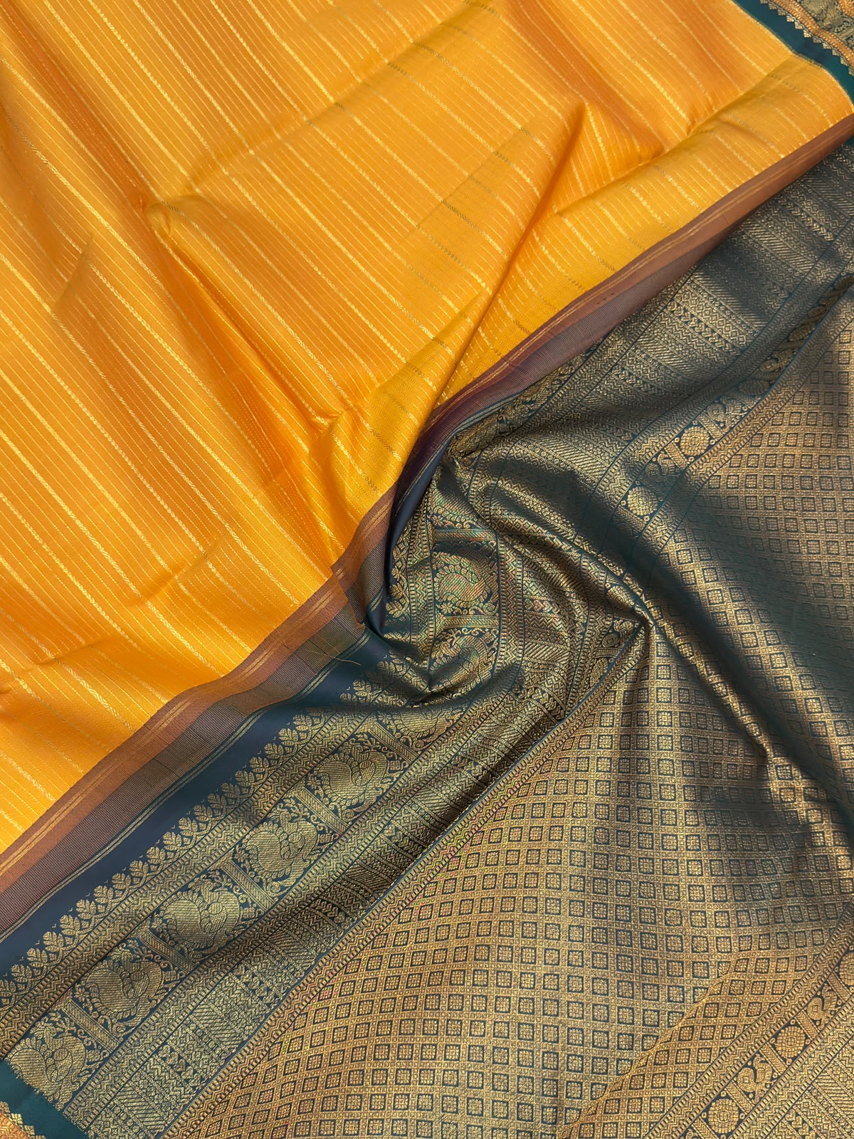Turmeric Gold Kanjivaram Saree