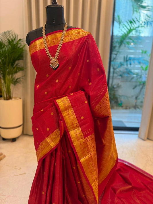 Royal Crimson Vairaoosi Silk