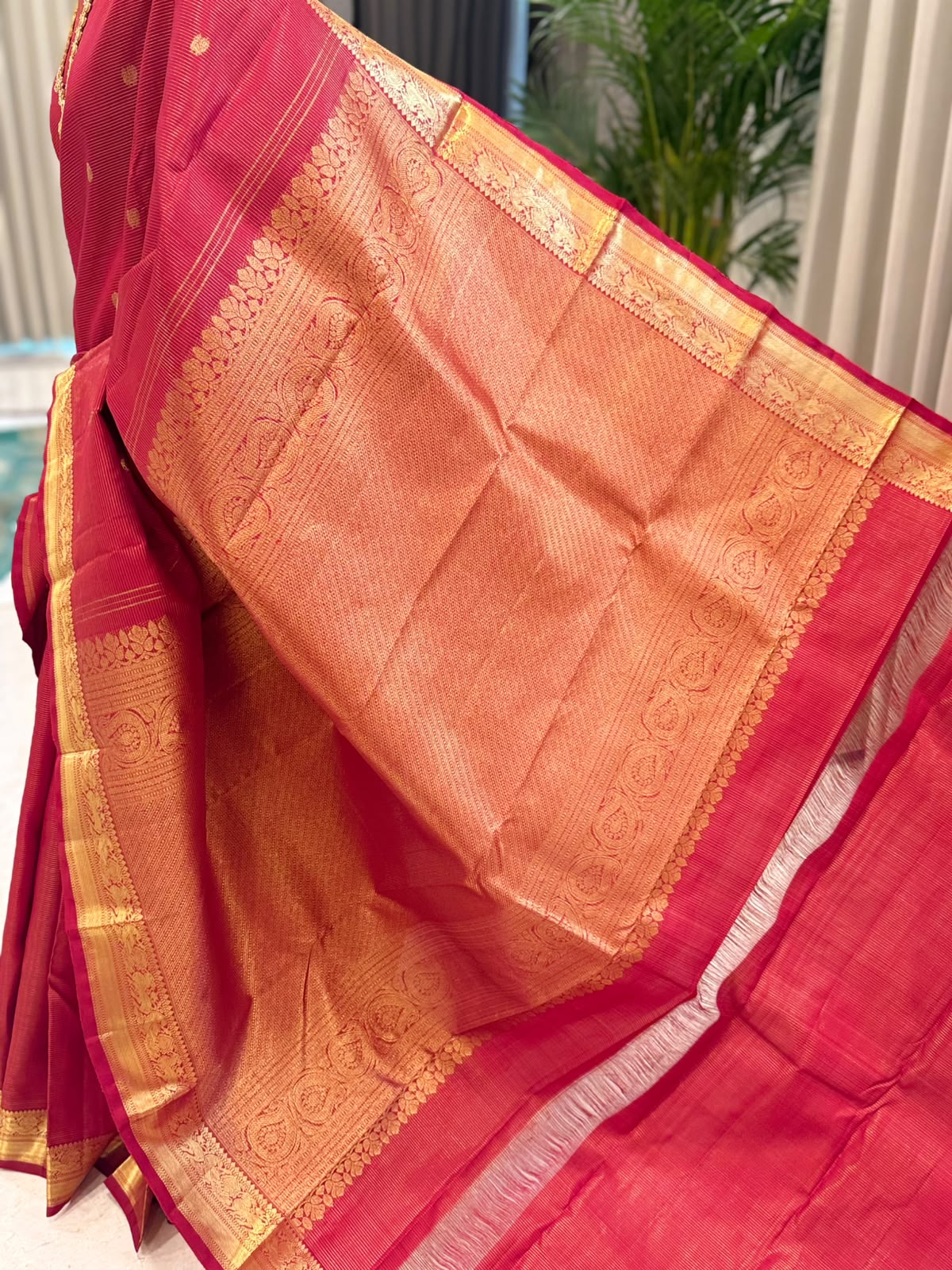 Royal Crimson Vairaoosi Silk