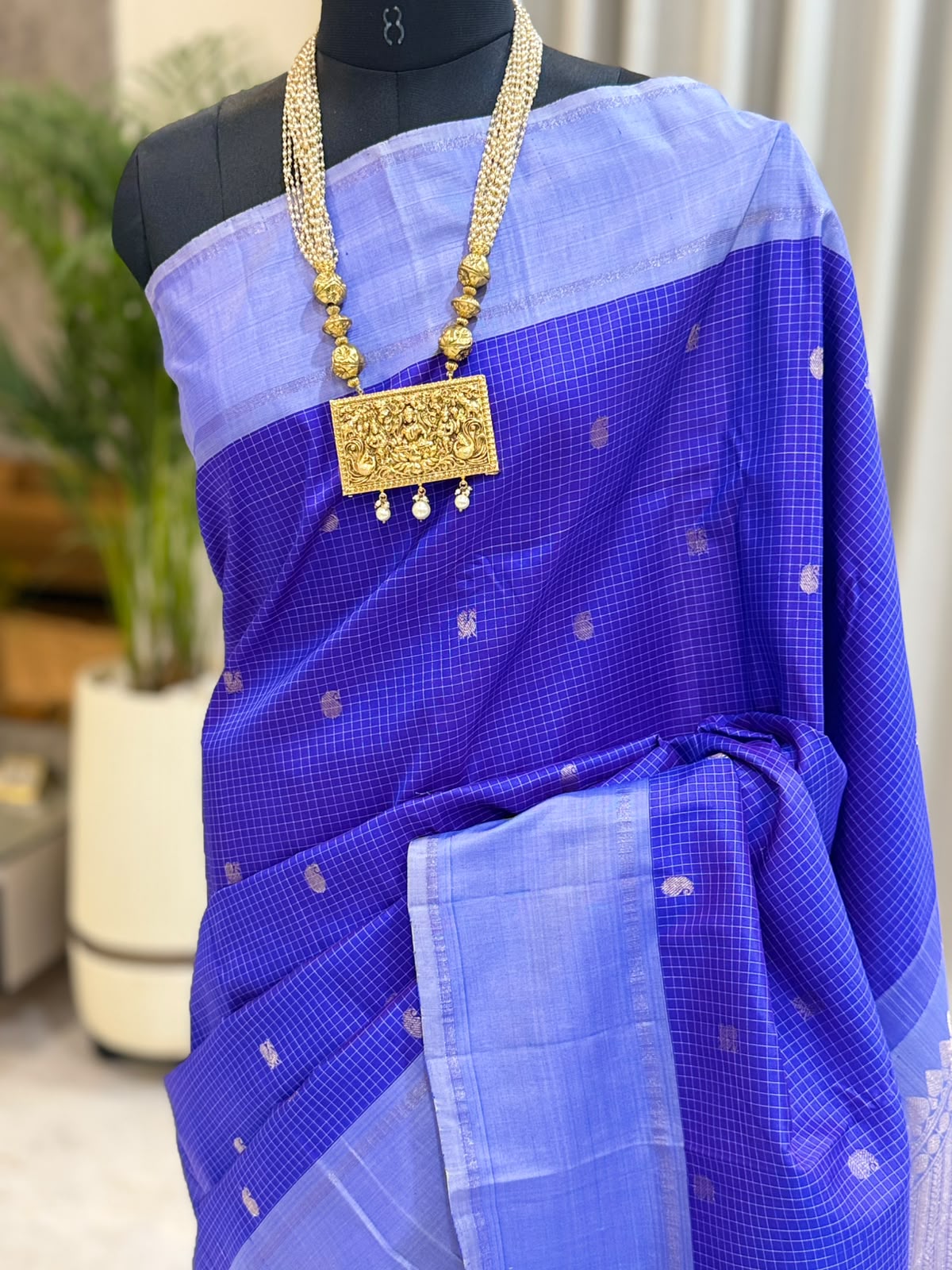 Royal Blue Lavender Kanjivaram