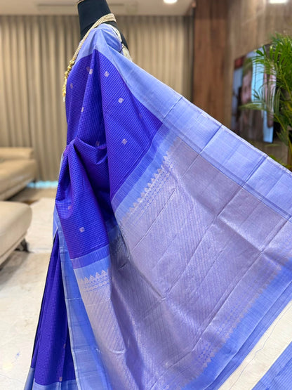 Royal Blue Lavender Kanjivaram
