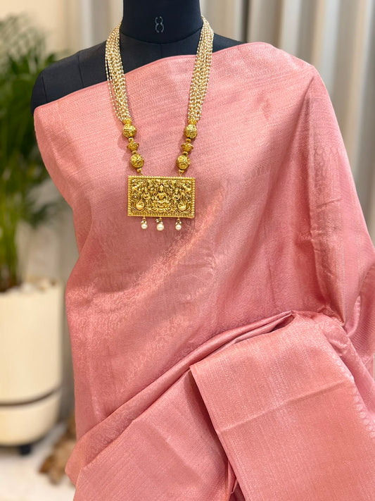 Blush Pink Kanjivaram Silk Saree