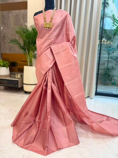 Blush Pink Kanjivaram Silk Saree