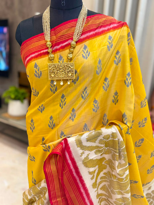 Marigold Yellow Gold Patola Silk