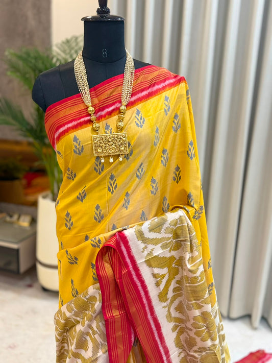 Marigold Yellow Gold Patola Silk