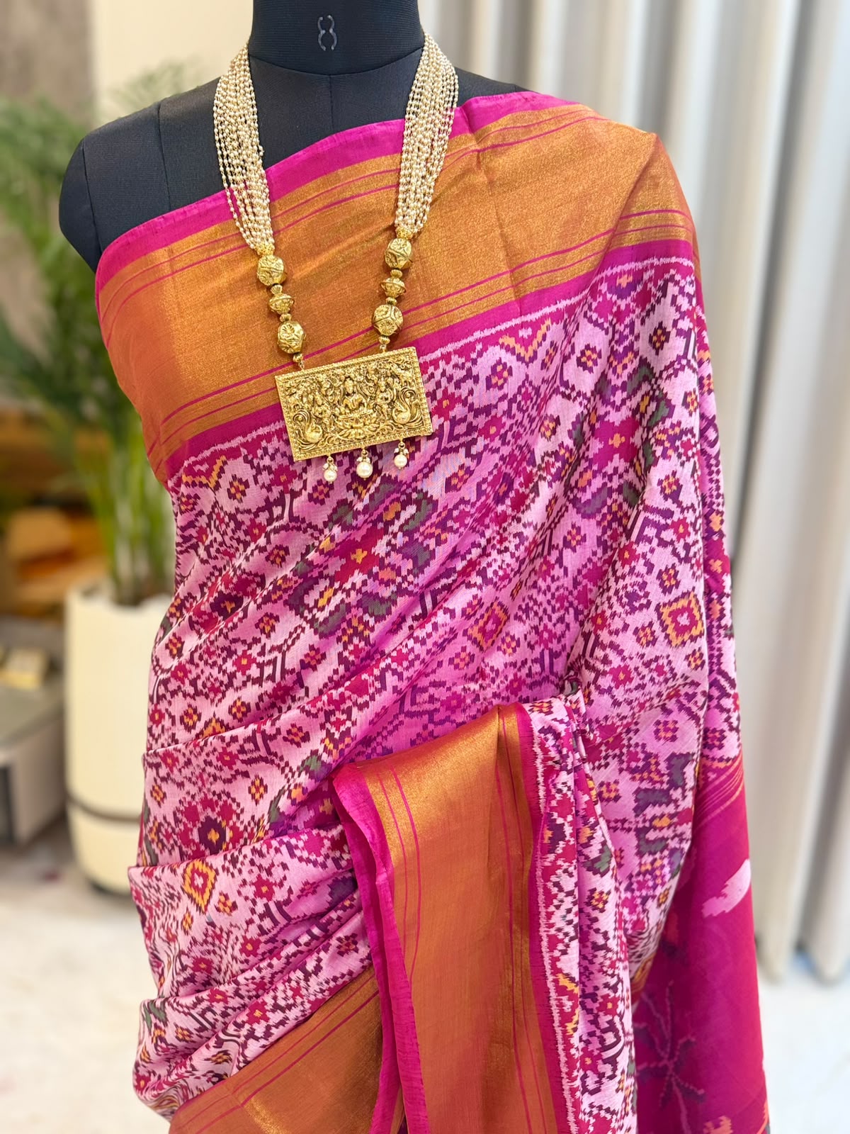 Royal Magenta Mulberry Silk Patola
