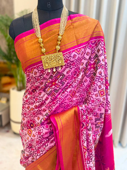 Royal Magenta Mulberry Silk Patola