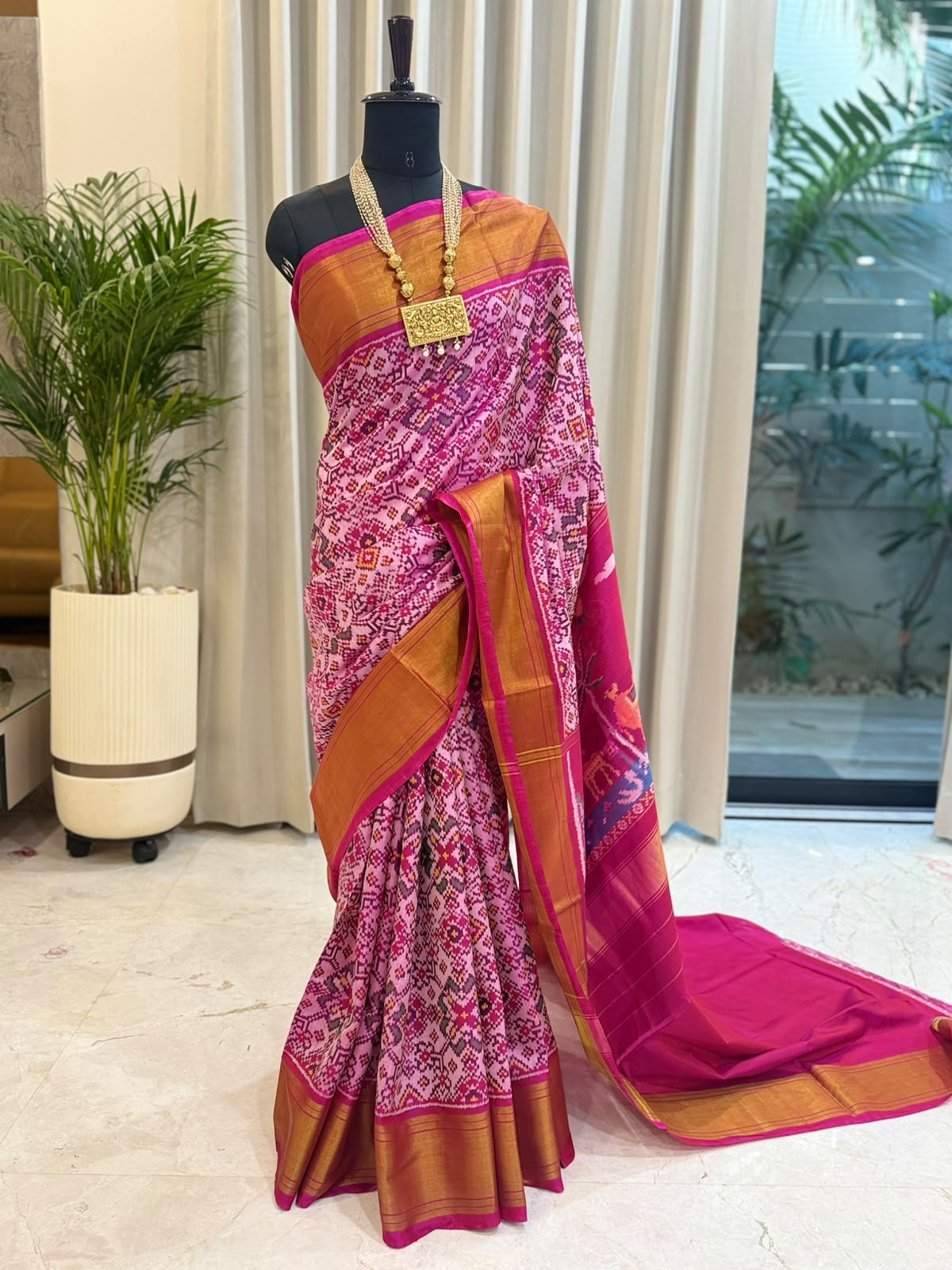 Royal Magenta Mulberry Silk Patola